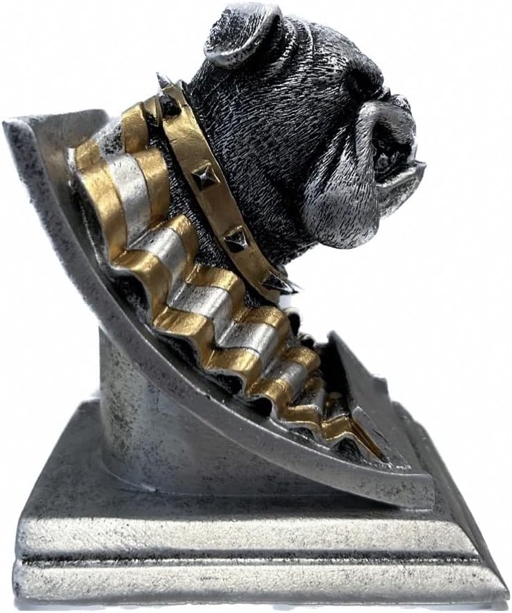 Bulldog Mascot Trophy with 3 Lines of Custom Text