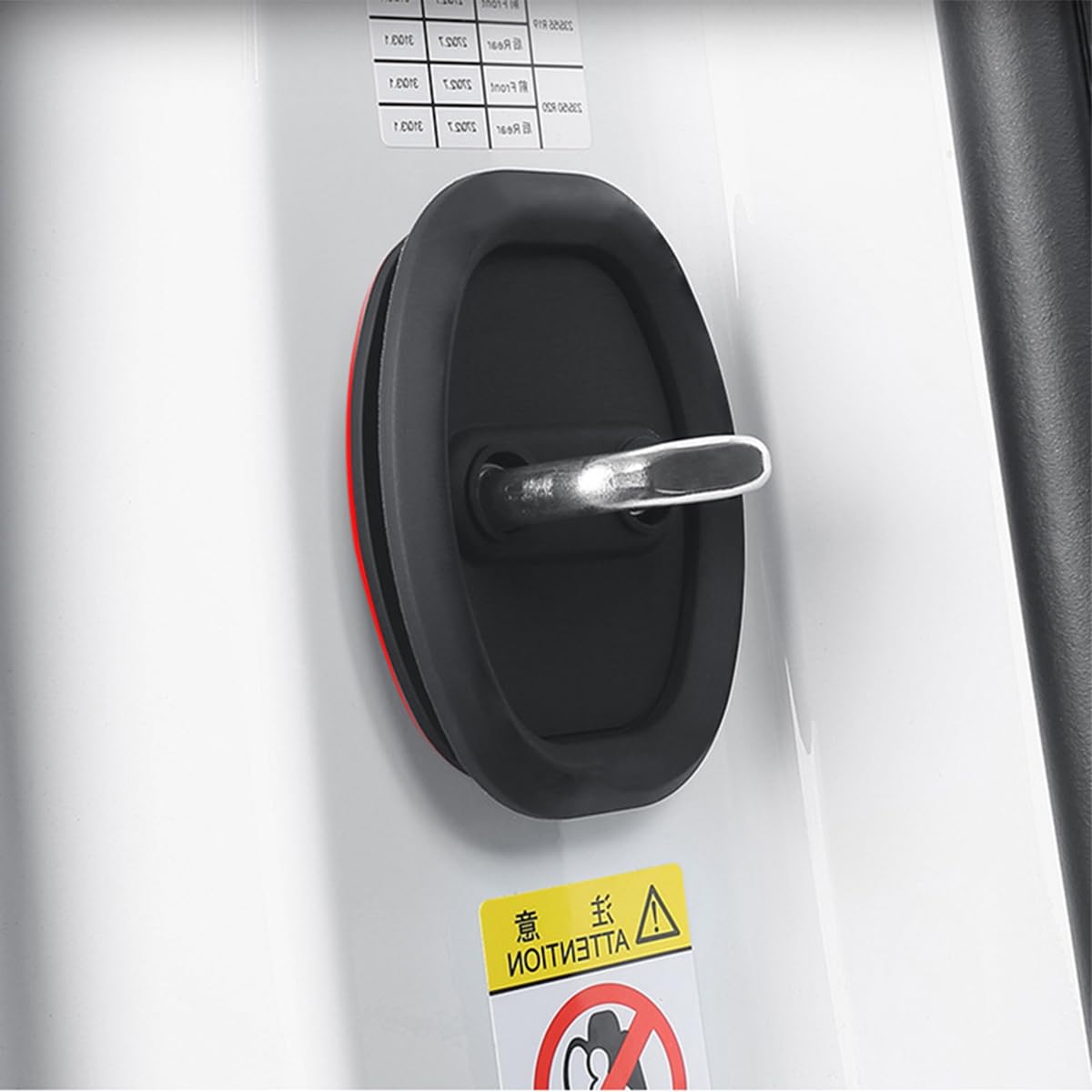 4 stuks autodeurslotafdekkingen, bescherming voor 4 stuks autodeurslotafdekkingen, bescherming voor