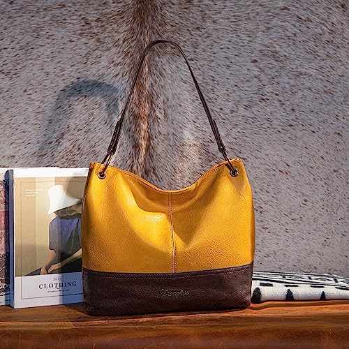 Image of Wrangler Hobo Bags for Women Vegan Leather Top Handle Shoulder Purses and Handbags