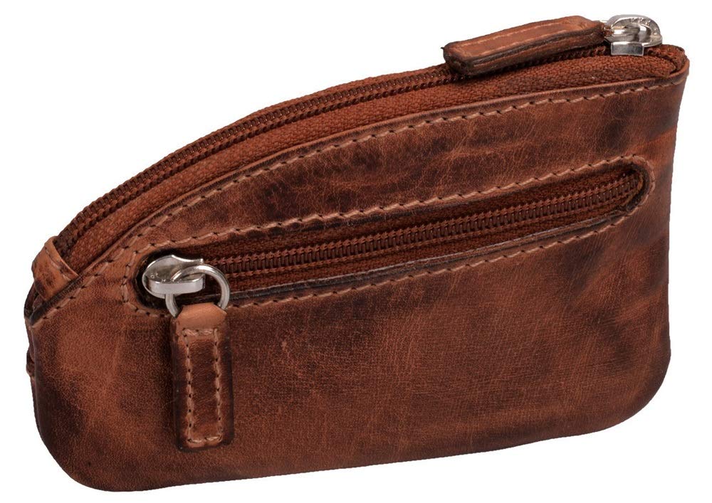 Schlüsseltasche Schlüsseletui 21- (390D) Avanco Leder Schlüsselmäppchen mit 2 Ringe Haken Neu