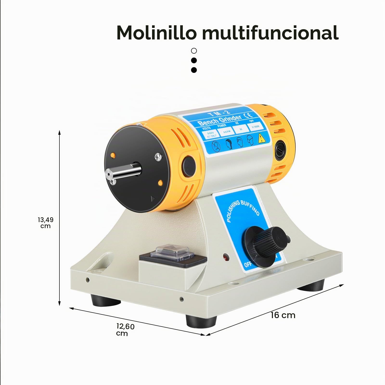 Máquina pulidora de banco 10000 rpm 350W Pequeña máquina de corte y pulidora de jade para trabajar la madera de escritorio multifuncional Rectificadora de joyería eléctrica