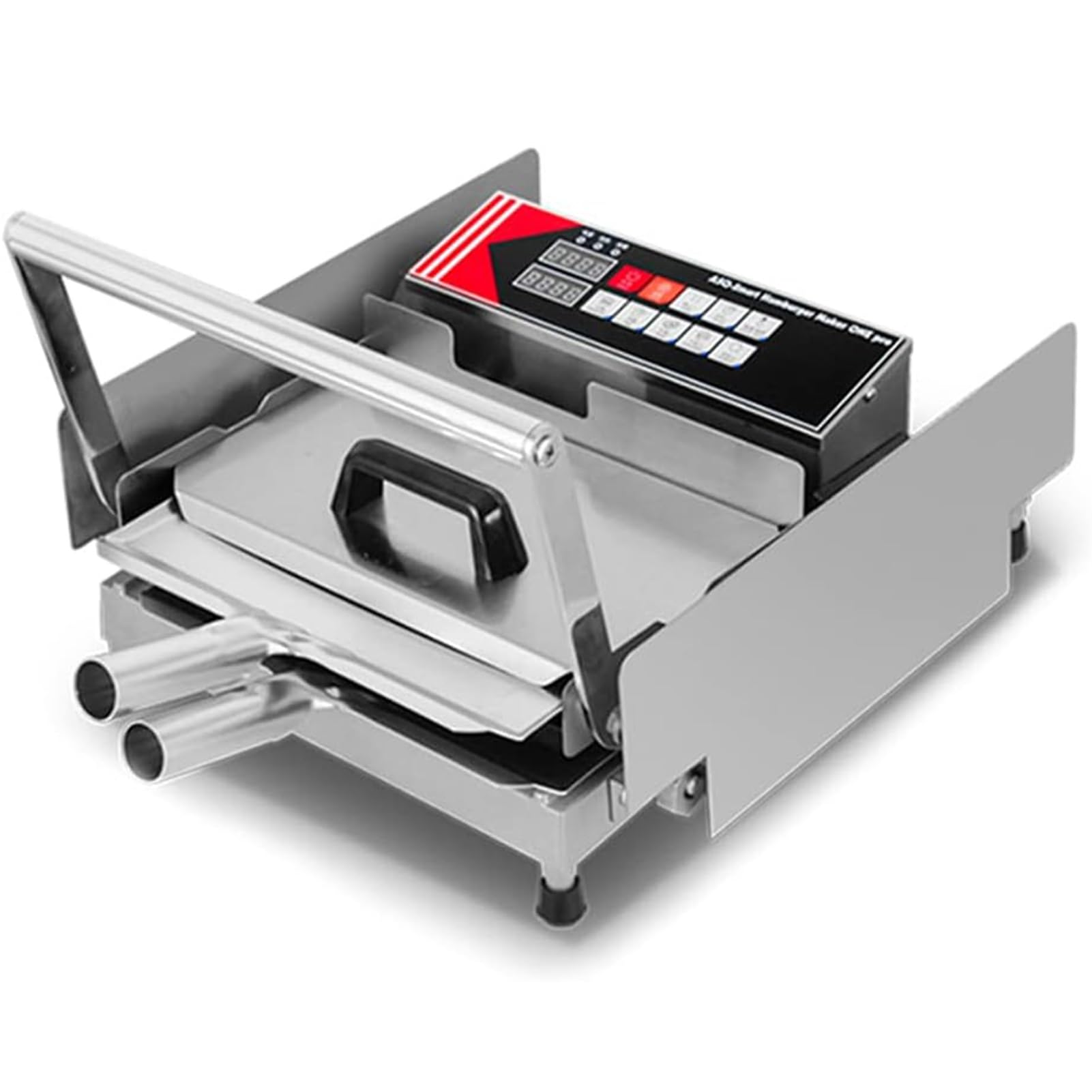 Double-Layer Toaster, Commercial Hamburger Heating Roasting Machine, Commercial Automatic Electric Heating Digital Display, Precise Control of Hamburger Roasting Machine (Color : A)