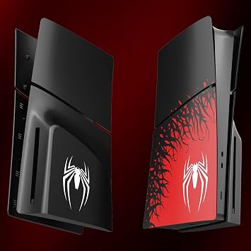 Replacement Housing Shell for PS5 Slim Console Faceplate Shell Case Spider Disc Version (Color Spider)