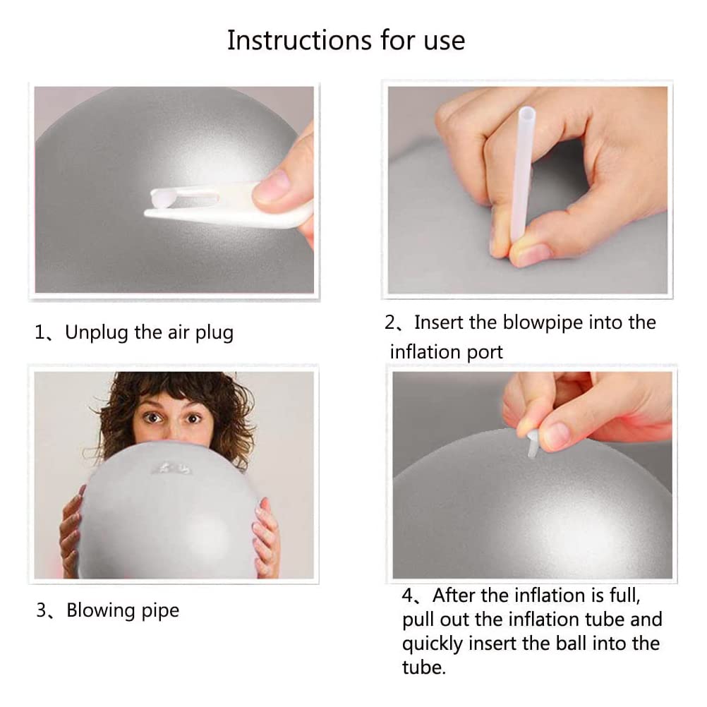 Lanjue Palla da Pilates, Palla da Yoga Palla da Fitness Antiscivolo Anti-Scatto Palla da Yoga Balance Palla Sportiva per Allenamento Addominali e Spalle da 25 cm, Equilibrio, Sport, Pilates