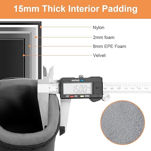 Miniatura 3 de ARVOK Funda protectora resistente al agua para cámara réflex digital, bolsa gruesa de 4 tamaños para Nikon, Tamron, Sigma, Pentax, Sony, Fuji,