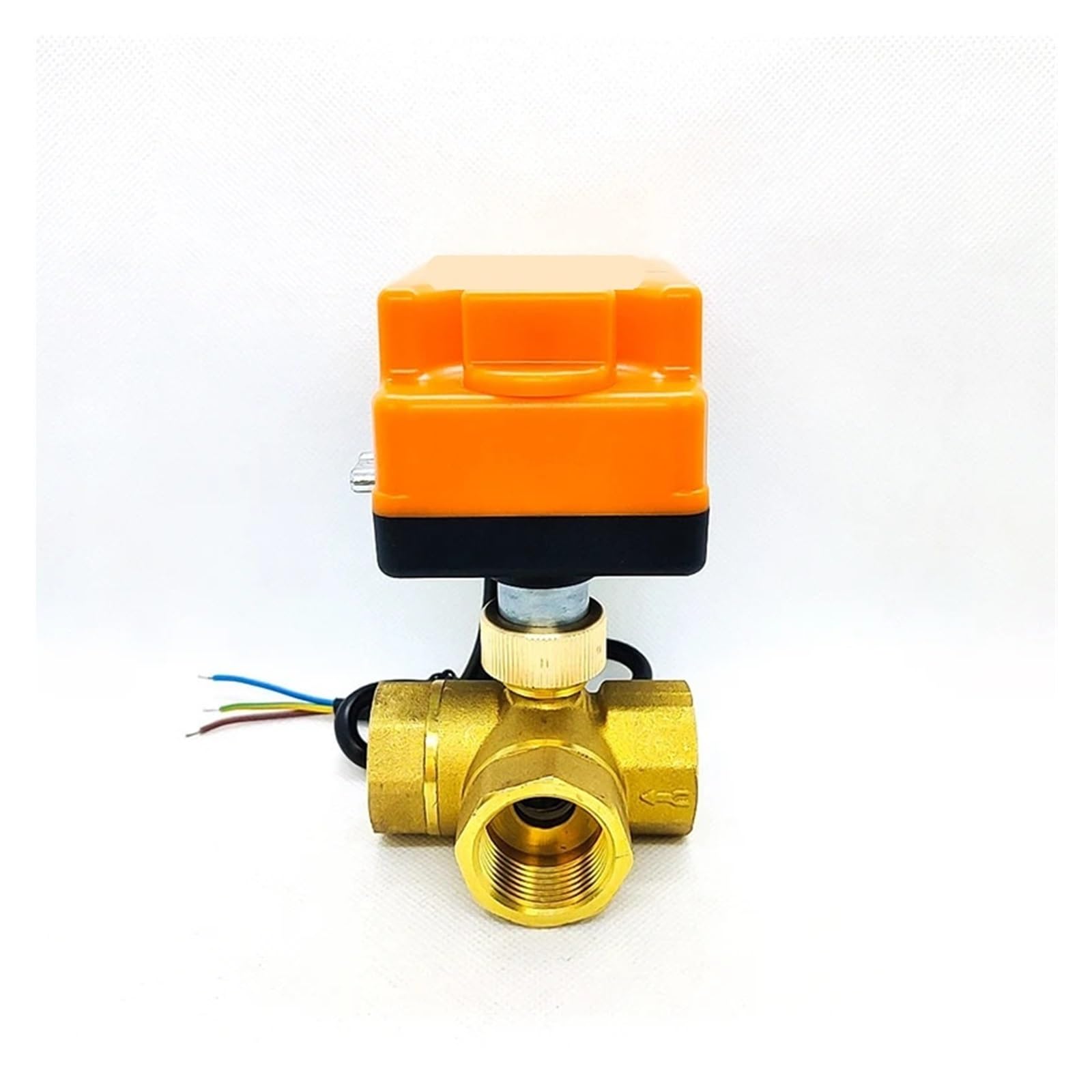 Mosiężny elektryczny zawór kulowy, elektryczny siłownik trójdrożny z ręcznym przełącznikiem, 1/2 ", 3/4", 1 ", 1-1/2", trzy przewody, dwa sterowanie, 220V, 24V, 12V (34,AC220V)