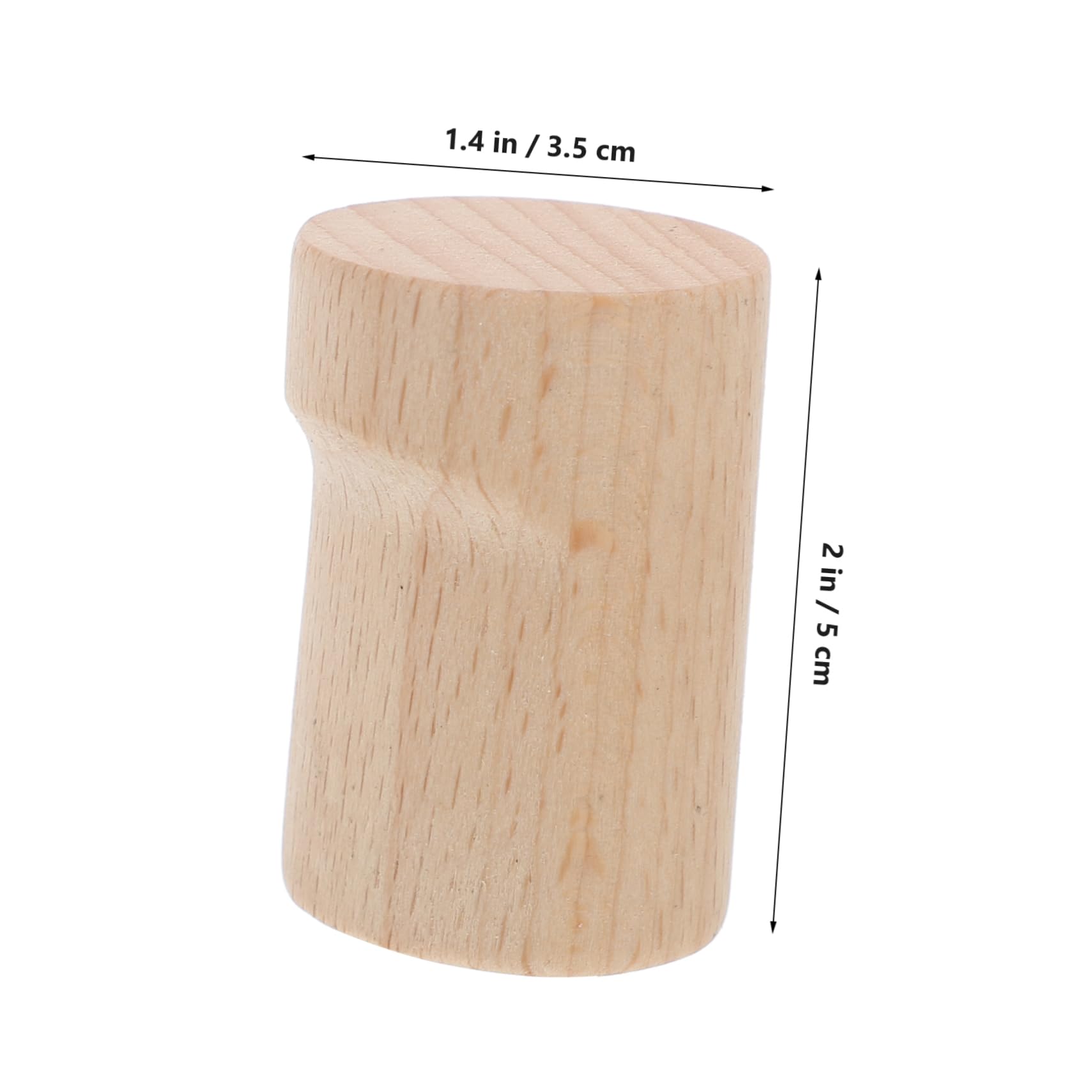 Cabilock Gancho de Pared de Madera Maciza 6 Piezas Estilo Boho