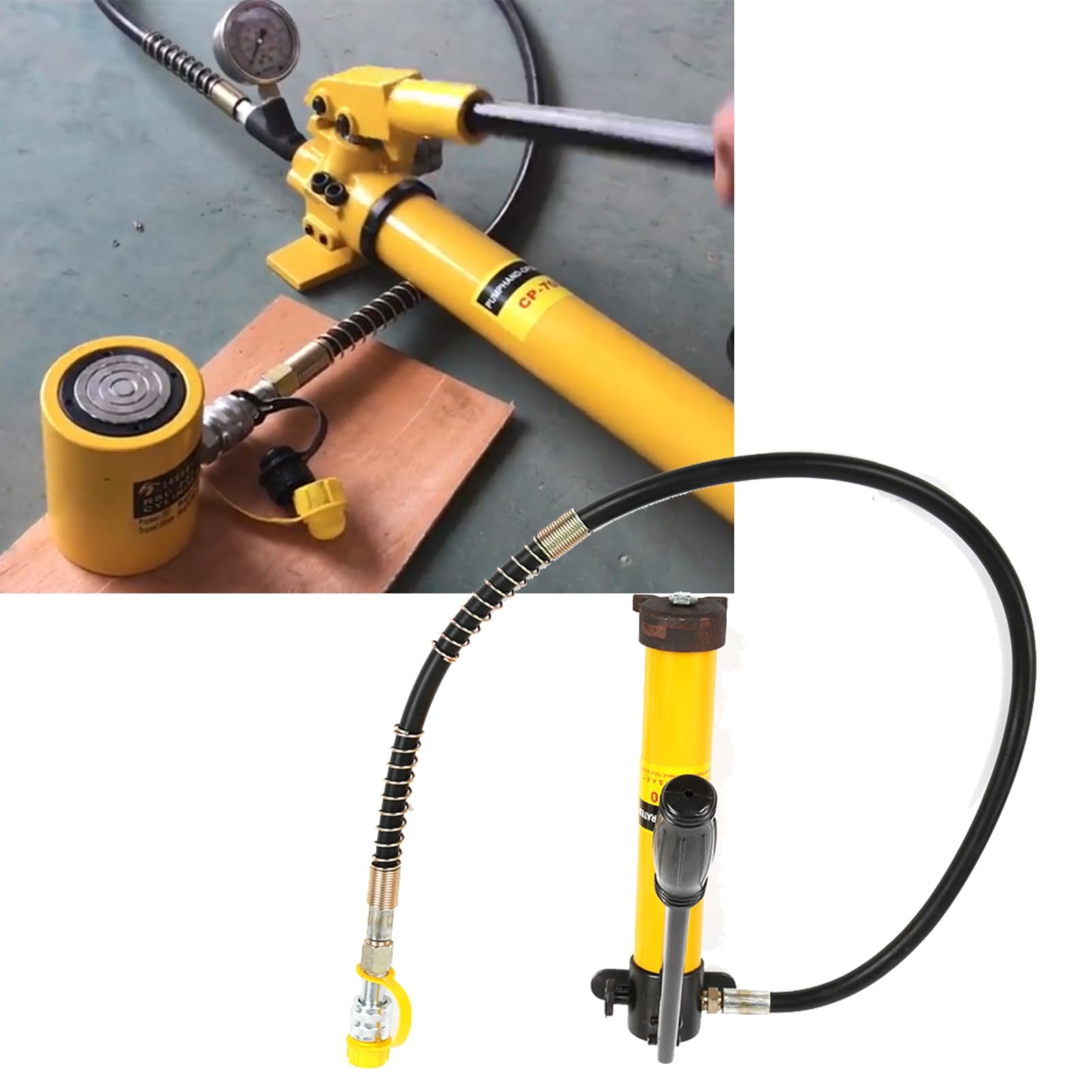 Oumefar 5T Hydraulikzylinder Getrennt Tragbar Wagenheber zylindrisch Manuelle getrenntes Hebewerkzeug, hydraulischer Hubheber für Auto, Werkstatt, Industrie