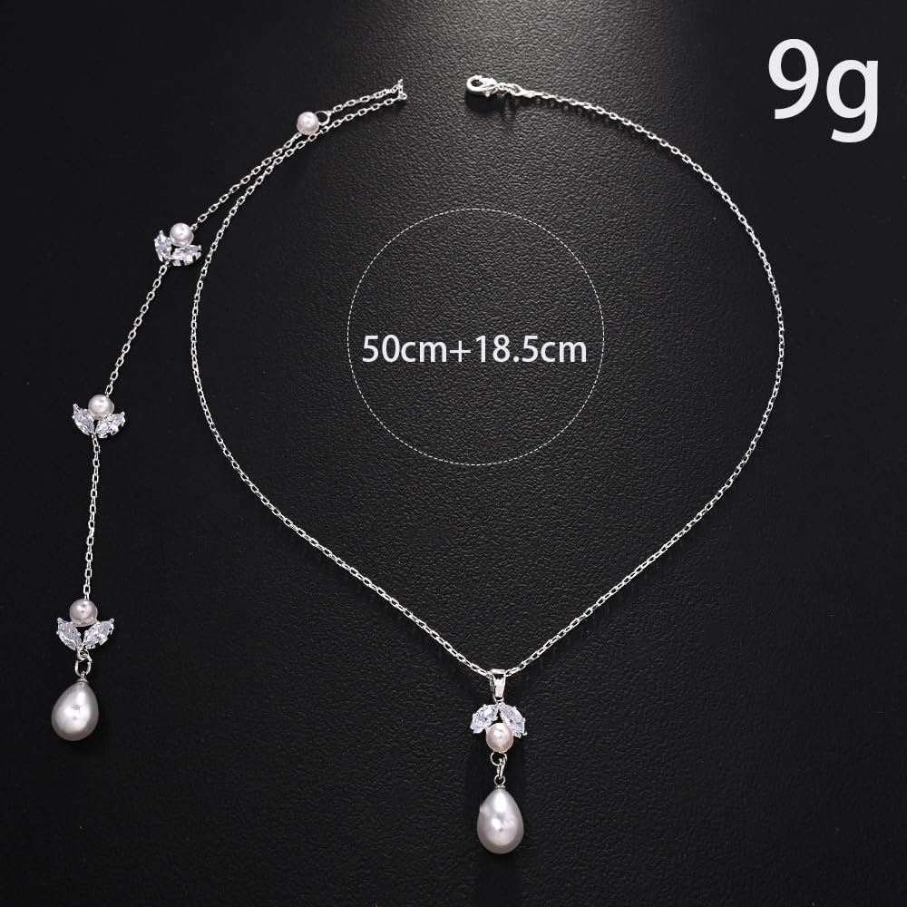 Pearl Backdrop Necklace for Backless Dress Back Necklace Wedding Bridal Rhinestone Pearl Back drop Dainty Chain Body Jewelry - Image 6