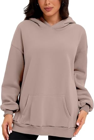 Womens Oversized Fleece Sweatshirt Long Sleeve Sweater Pullover Fall Hoodie