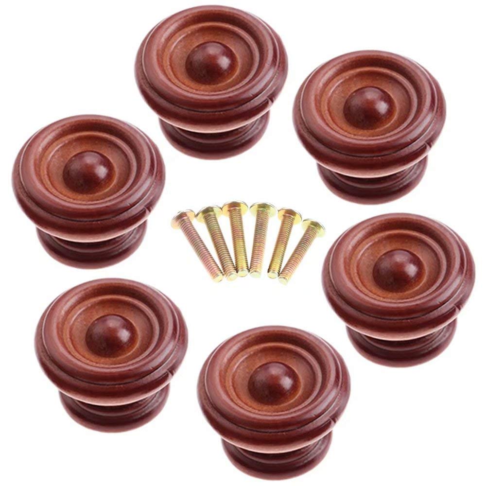 pomos de madera para puertas, pomos para cajones, 6 pomos de madera estilo granja, cajón de madera, armario de zapatos, tiradores de mesita de noche, tiradores de seguridad, pomos de cajón de muebles