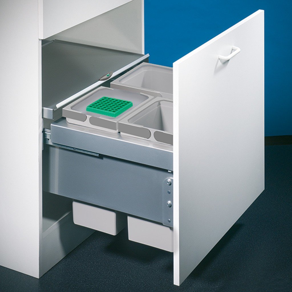 Naber, Cox® Base 1T 600-3. Pojemnik na odpady z biologicznym, jasnoszary, wysokość 360 mm