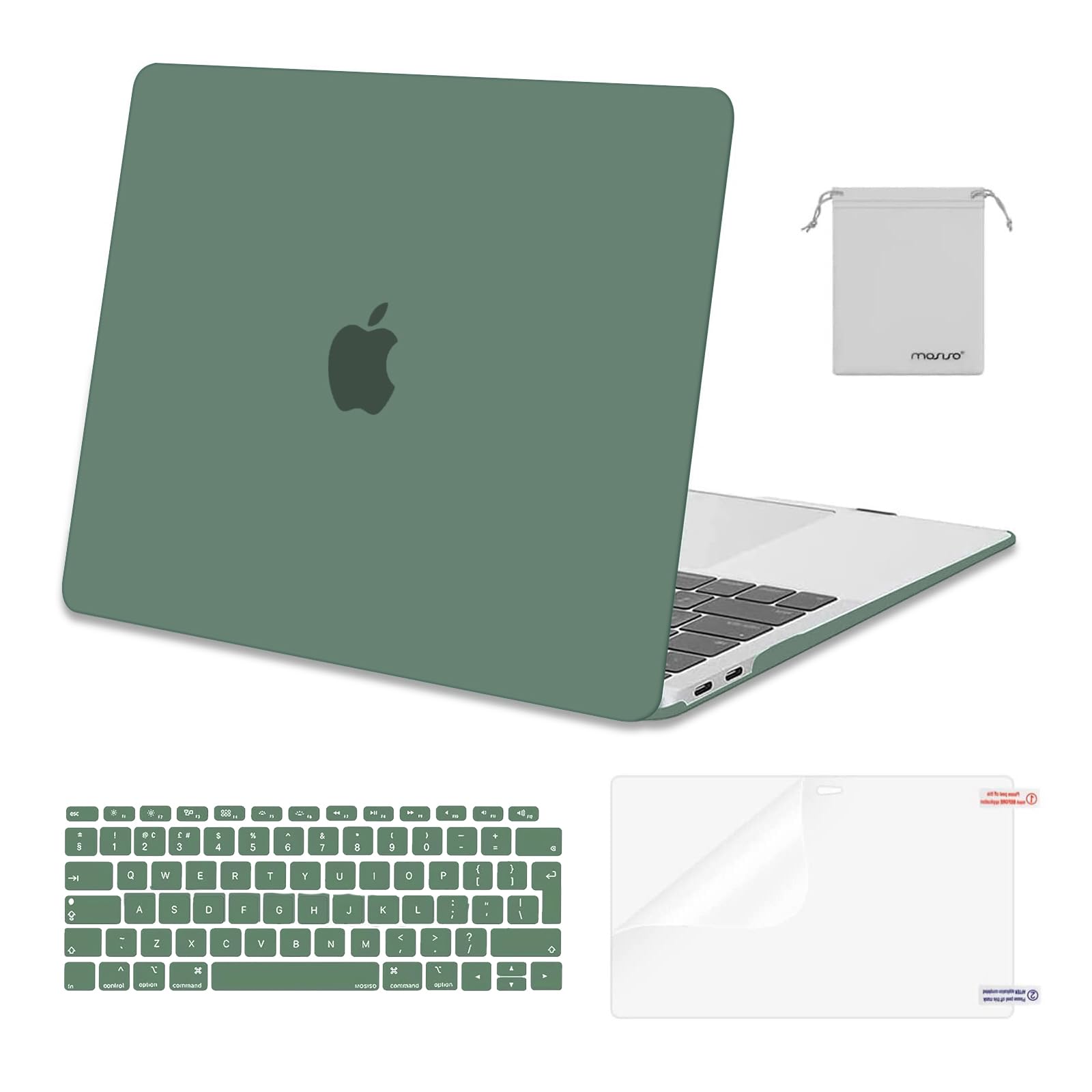 MOSISO Compatibel met MacBook Air 13 hoes M1 2021 2020 2019 2018