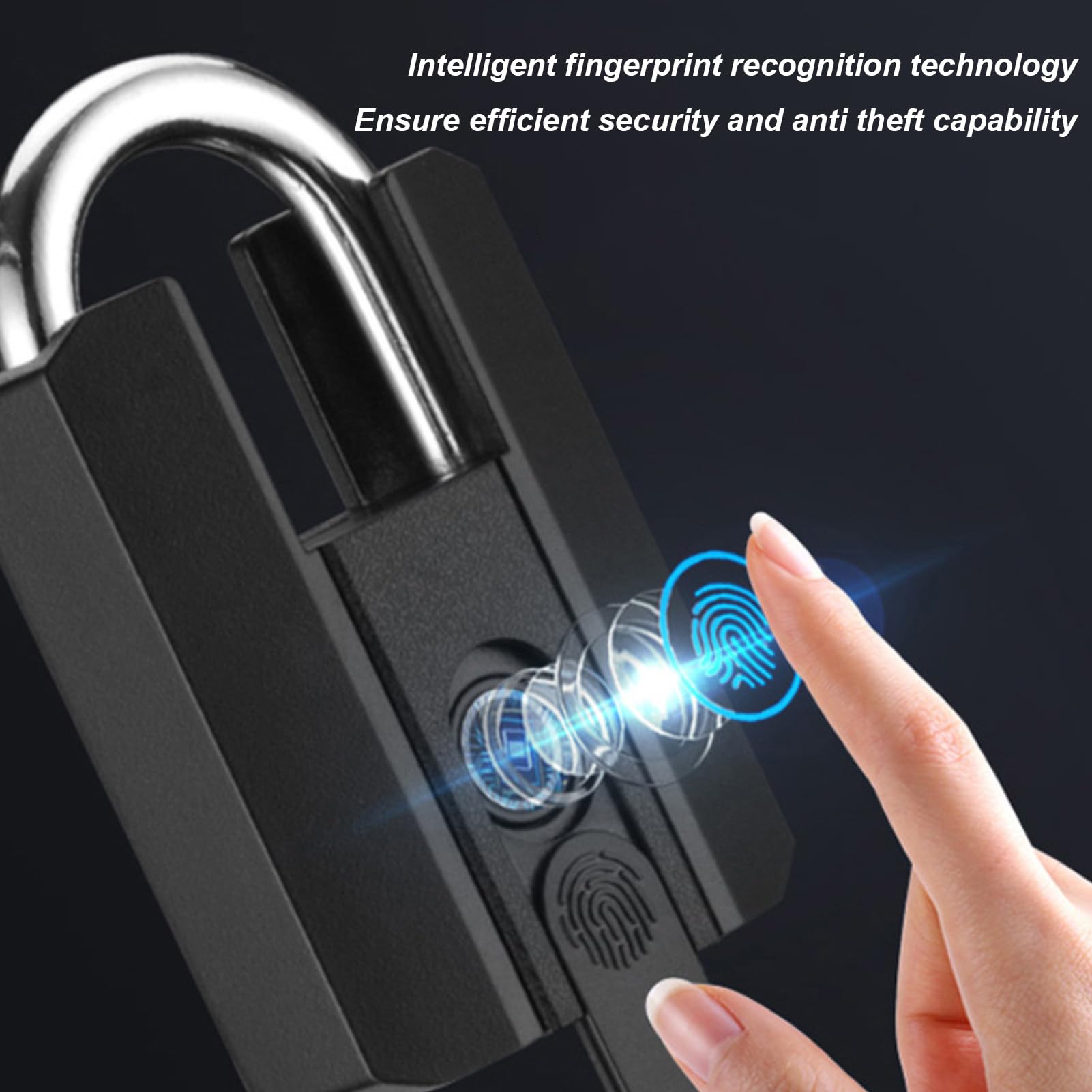 Candado de huellas dactilares Nutriess Antirrobo Bluetooth Desbloqueo Dos Llaves Impermeable Seguridad Smart Lock Electrónico Conexión inalámbrica para taquilla Gimnasio Escuela