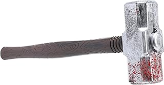 PRETYZOOM Halloween Cosplay Party Supplies Bloody Hammer Toy Plastic Fake Hammer Halloween Costume Party Trick Props Coffee