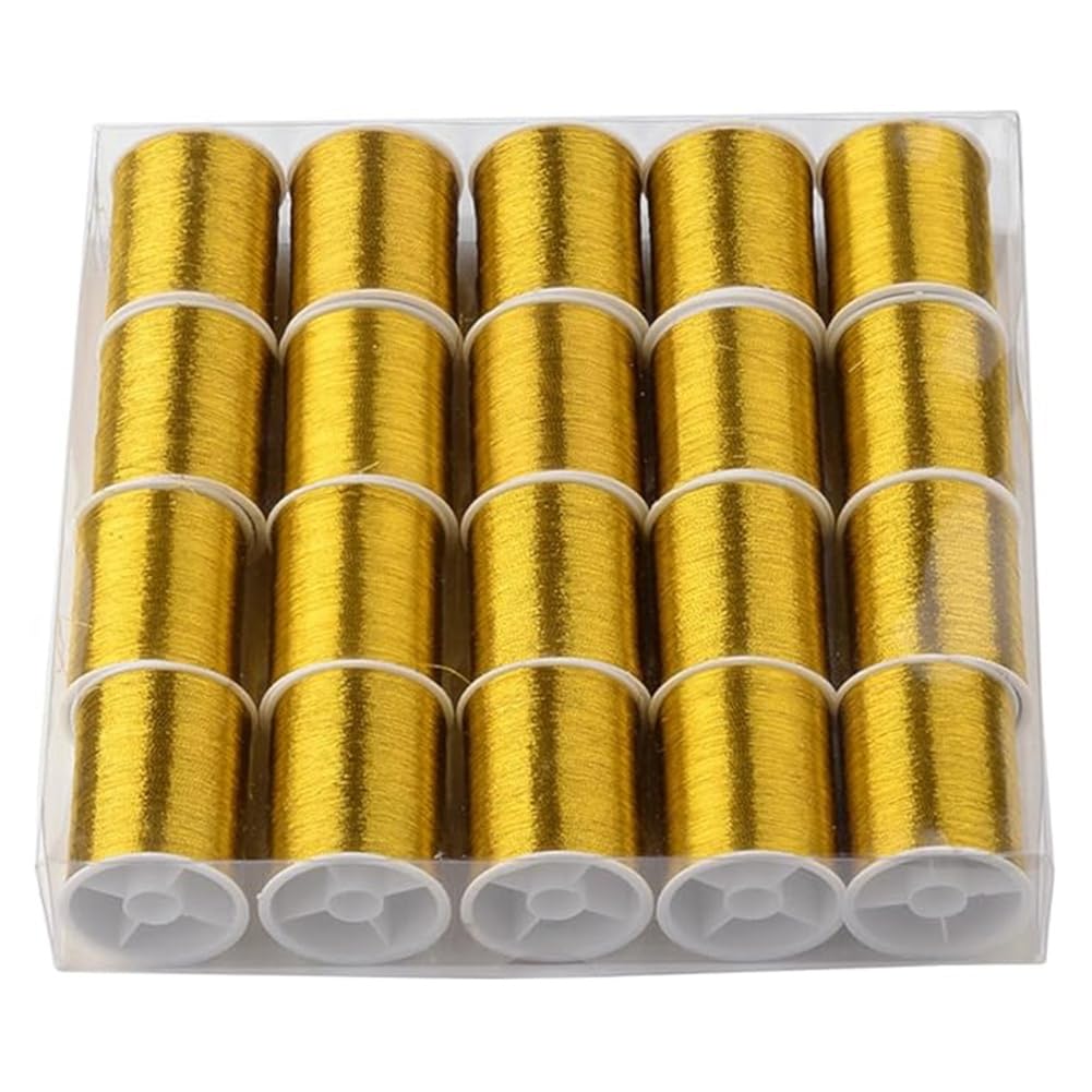 CTRLZS Embroidery Floss String Polyester Tinsel Cord Glitter Embroidery Floss String Gold