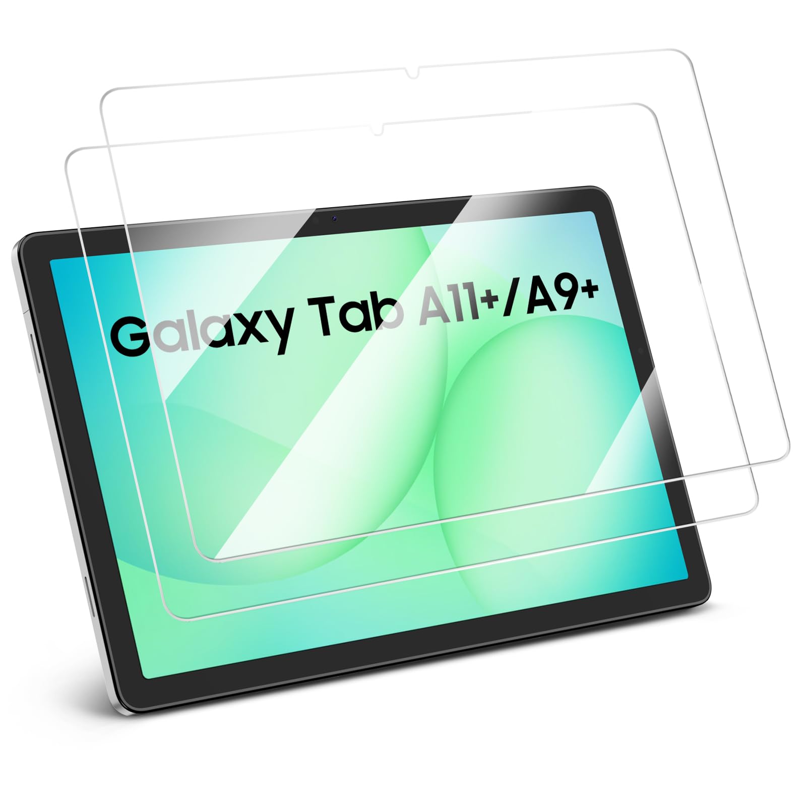 Fintie 2 Stück Schutzfolie für Samsung Galaxy Tab A11+ Plus 11" 2025 / Tab A9+ Plus 11 Zoll 2023 Tablet- Klare HD Bildschirmschutzfolie, 9H Härte, Kratzfeste Displayschutzfolie, Screen Protector Folie