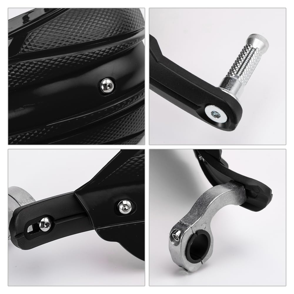 Protège-Mains Moto Universel, 7/8 in (22 mm) ~11/8 in (29 mm) Adapté Aux Motos Tout-terrain et Aux ATVS, Compatible avec Yamaha YZ250 YZ250F TW200 XT250 XR650L (Noir)