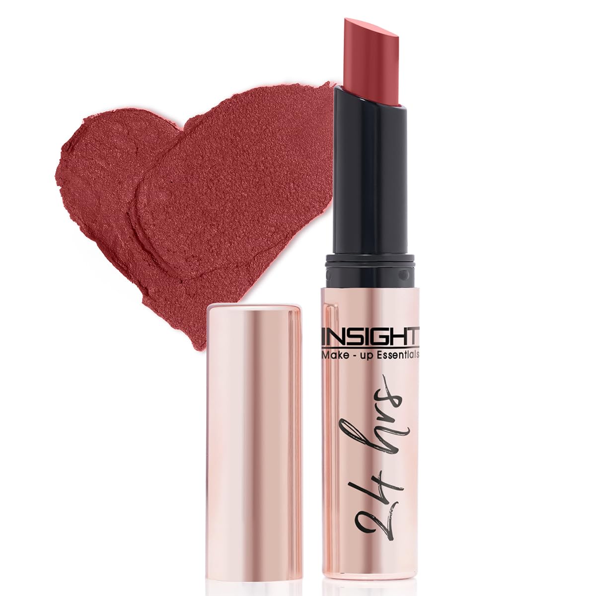 INSIGHT 24 Hrs Non-Transfer Matte Lipstick | Lightweight, Highly Pigmented, Long Wear | Kiss Proof & Smudge Proof | With Vitamin E & Jojoba Oil | Vegan, Toxin Free | Shade - 18 Looking Good