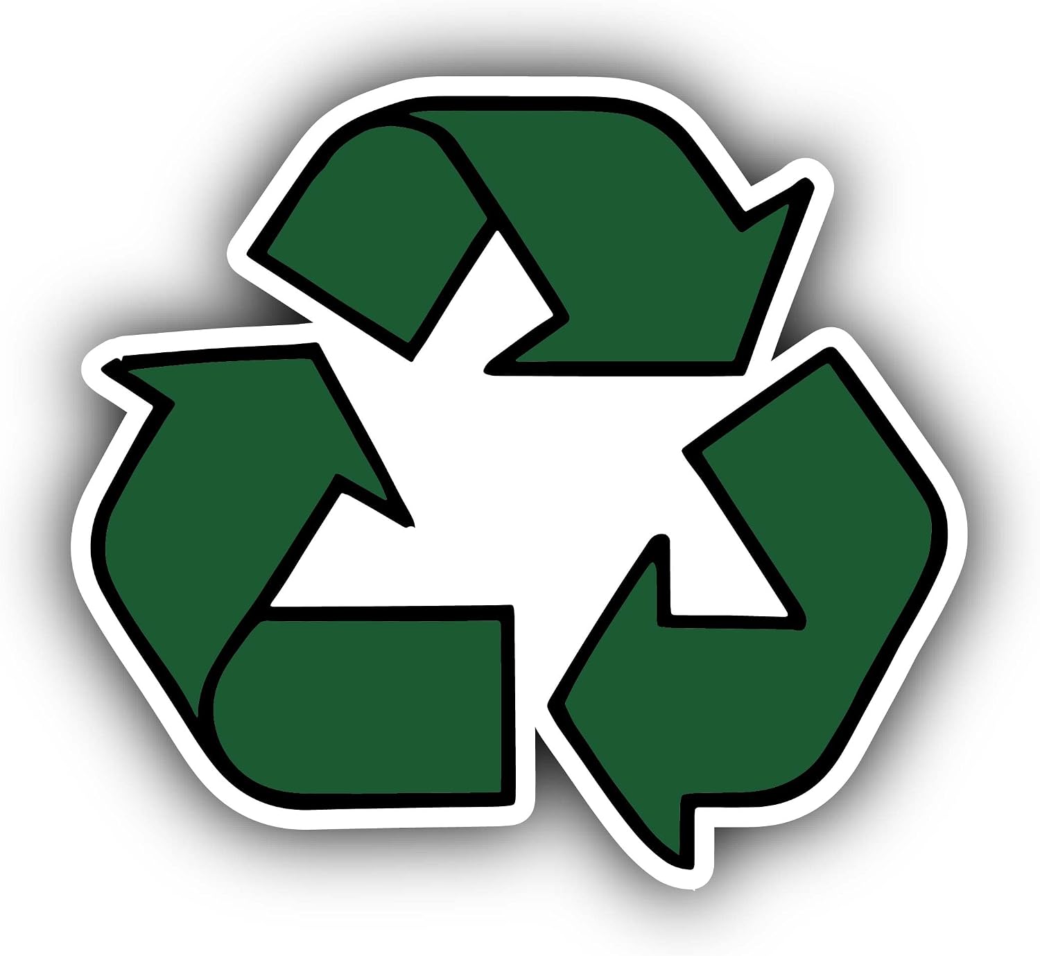 Recycle Trash Decal for a Recycling Trash Can with Lid Sticker 6" Round, Pack of 1 - for Car Truck Laptop Toolbox Decor Fun Colourful Designs (Recycle 3)