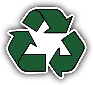 Recycle Trash Decal for a Recycling Trash Can with Lid Sticker 6" Round, Pack of 1 - for Car Truck Laptop Toolbox Decor Fun Colourful Designs (Recycle 3)