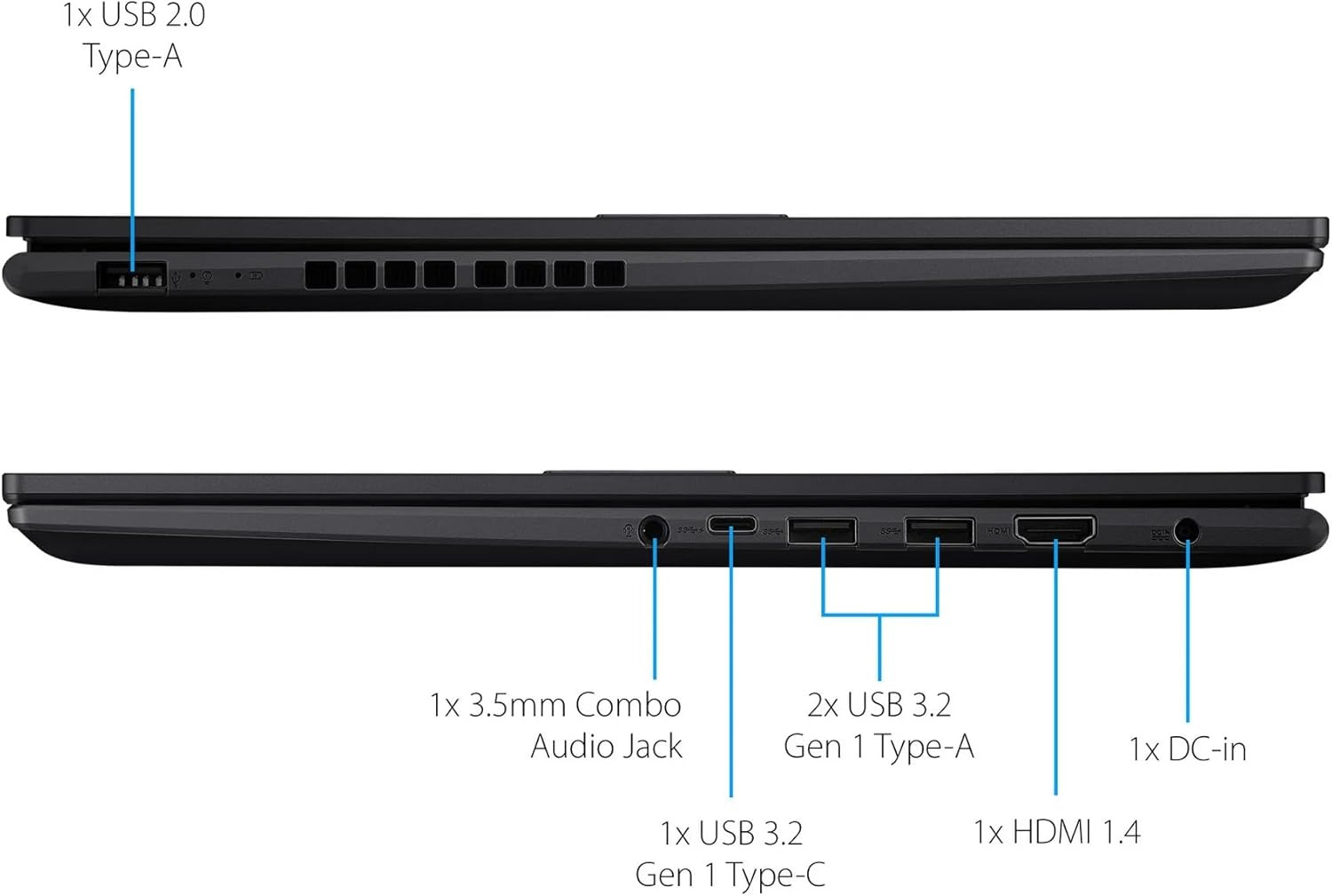 ASUS Vivobook Laptop, 16" Business & Student Laptop Computer, Intel Core i7-1255U Processor, 40GB RAM 1TB SSD, Windows 11 Home Laptop with Microsoft Office Lifetime License, PLUSERA Earphones, Black