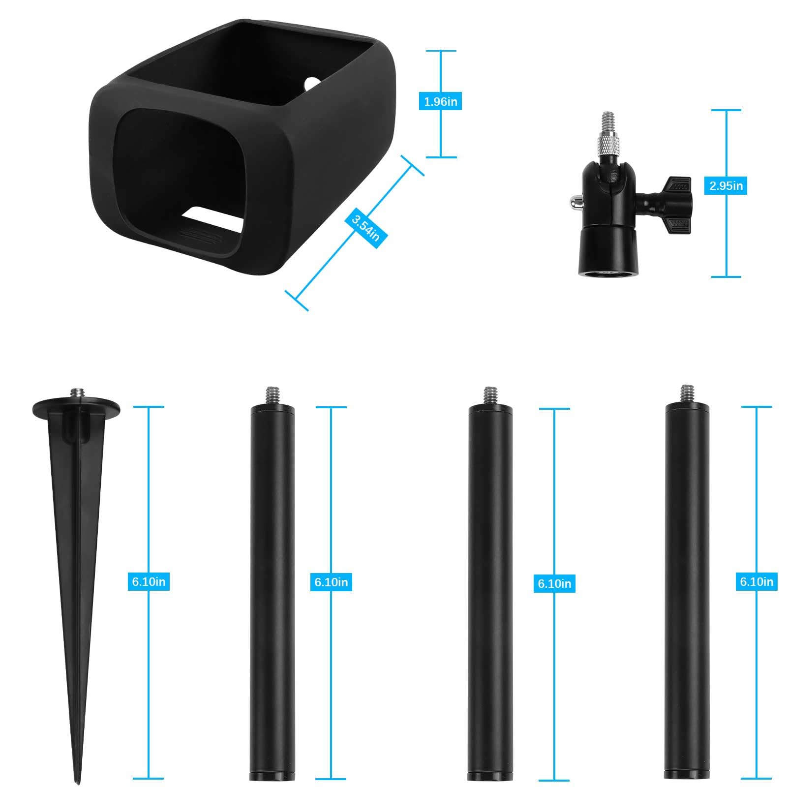HOLACA Custodia In Silicone Per Fotocamera Eufy Security S220 SoloCam – Protezione Resistente Alle Intemperie (Nero)