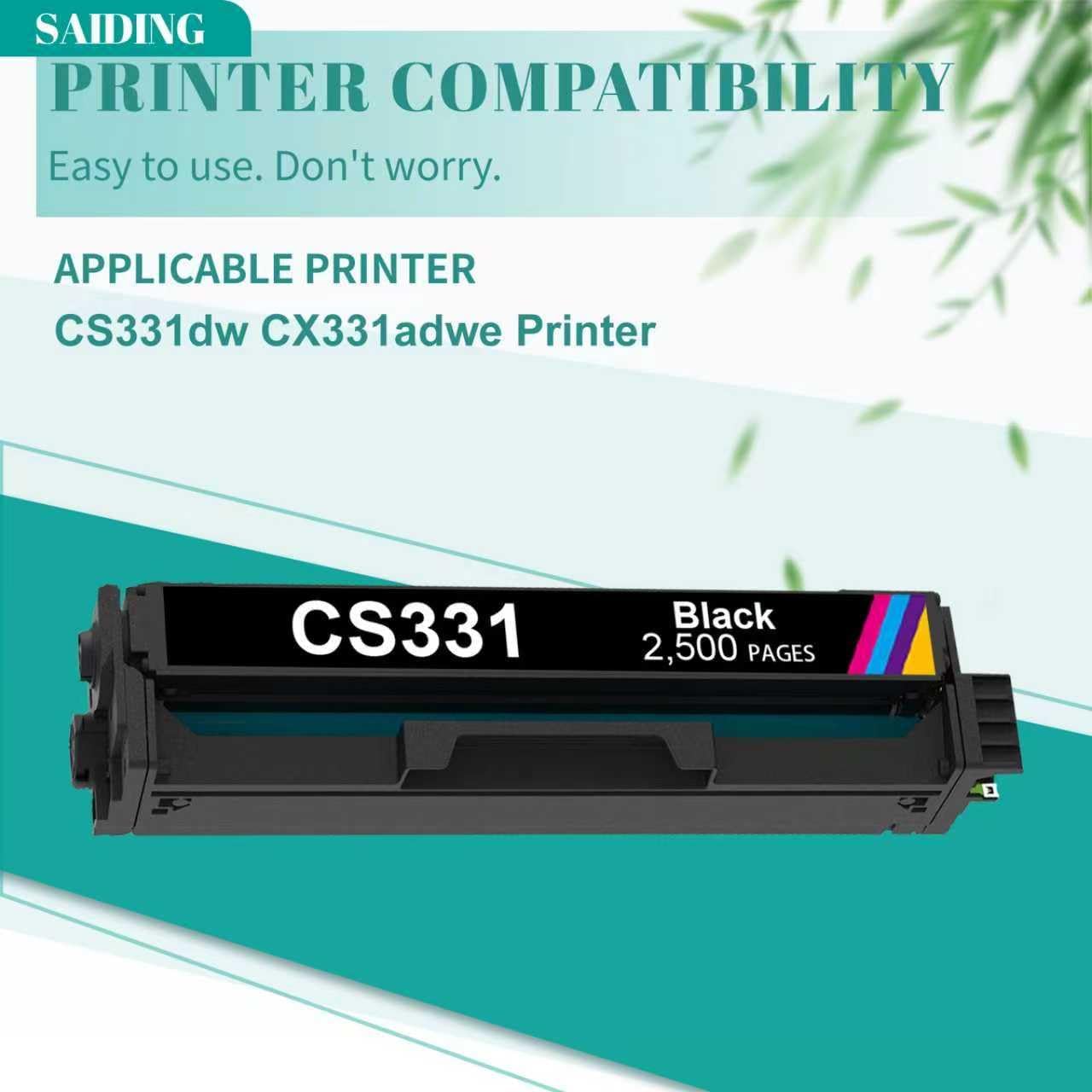 CS331 Toner Cartridge 20N10K0 Black Toner Replcement for Lexmark CS331 CS331dw CX331adwe CS431dw CX431adw Printer(1-Pack,2,500 Pages)