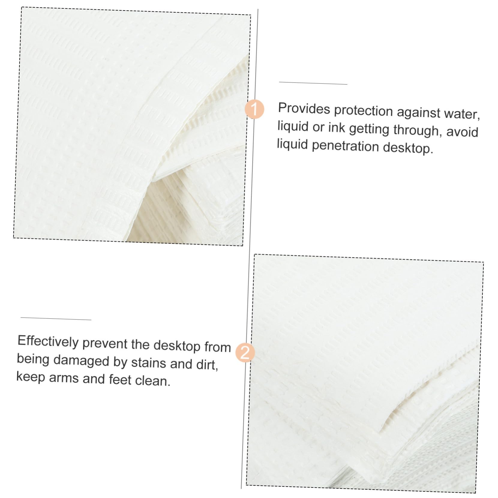 Tovagliette Manicure Monouso 125 Pezzi in Polpa per Tavolo | Bianco, Assorbenza Elevata e Barriera ai Liquidi, Formato Pratico per Studi Odontoiatrici e Saloni