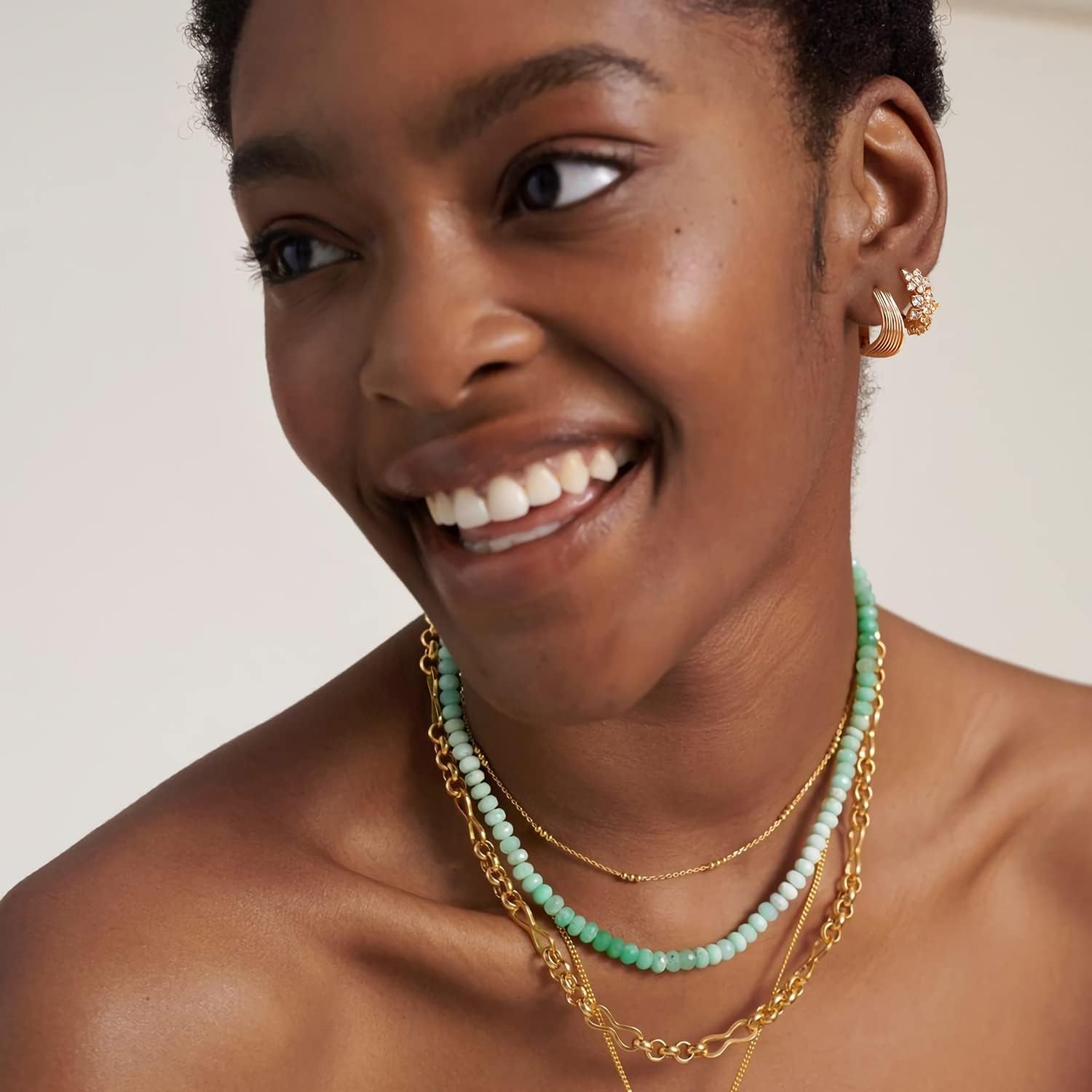 MYEARS Women Earrings Gold Huggie Hoop Cubic Zirconia 14K Gold Plated Small Simple Hypoallergenic Everyday Jewelry - Flower and Tree - Image 2