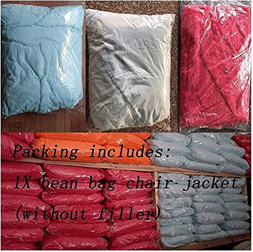 (It Was Only A Cover) Giant Fur Bean Bag Chair For Adult Living Room Furniture Big Round Soft Fluffy Faux Fur Beanbag Lazy Sofa Bed Cover Faux Fur Beanbag Lazy Sofa Bed Cover Giant #TOP7