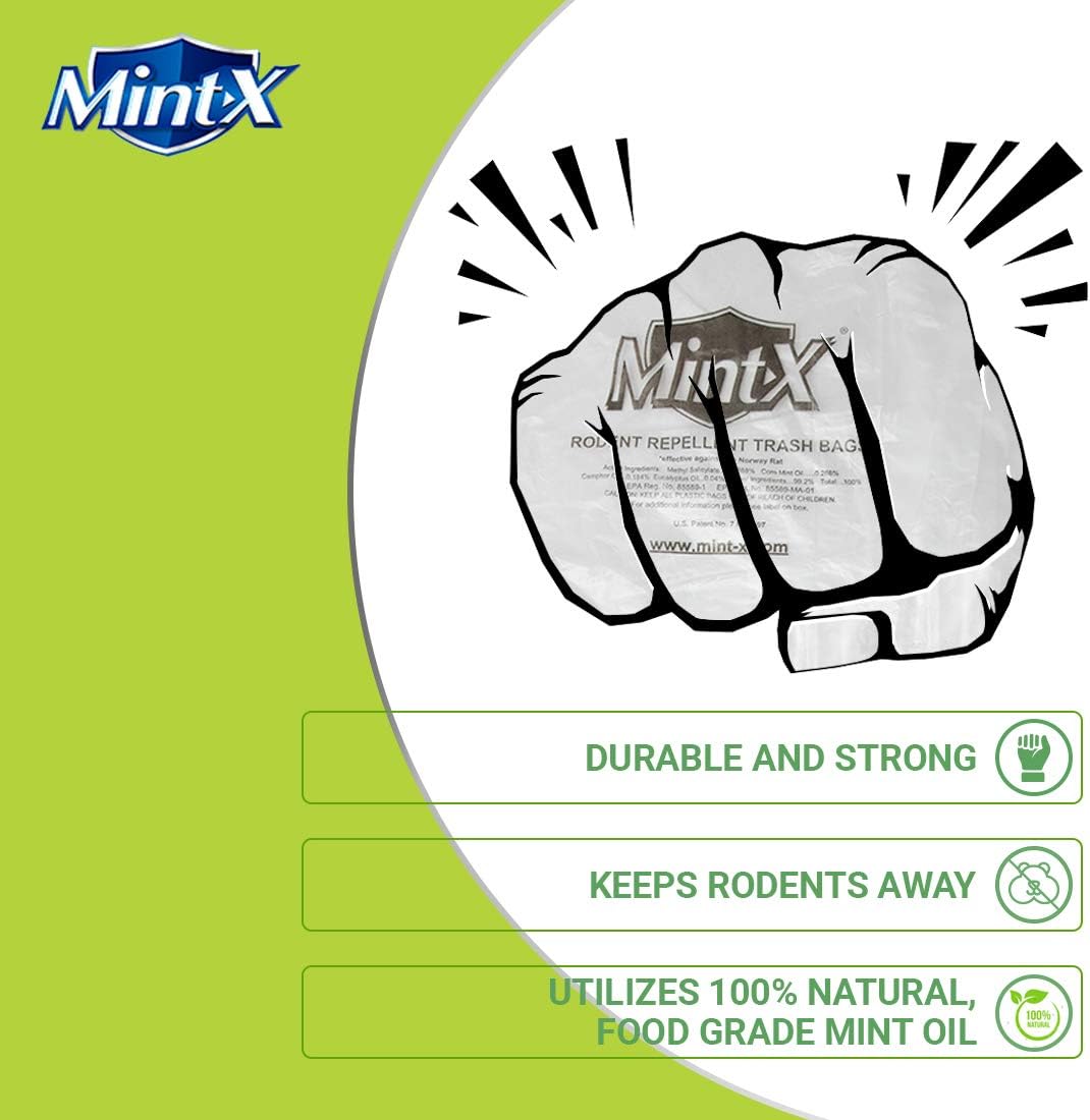 Hоttеѕt Sаlеѕ Mint-X Rodent Repellent Trash Bags, 1.7 Mil, Flat Seal, 58 Height x 38 Length, Clear (Pack of 100) (MX3858STC) Suреr Dеаl Prоduсt Mint-X Rodent Repellent Trash Bags, 1.7 Mil, Flat Seal, 58 Height x 38 Length, Clear (Pack of 100) (MX3858STC)