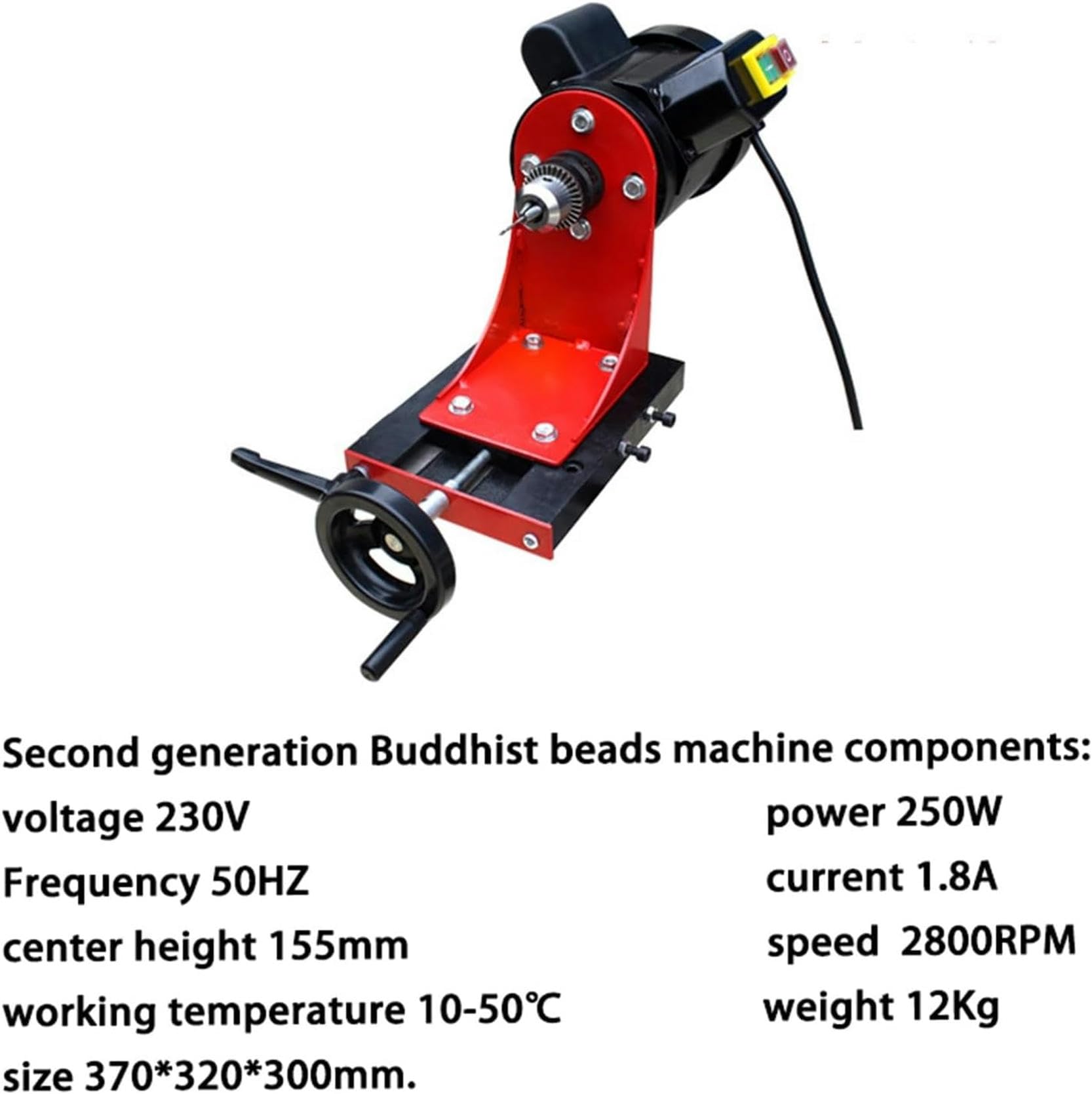 Tornio Multifunzionale Per Carpenteria 900 W, Con Set Di Macchine Con Account Di Mandrel E Conti Buddha Da 6 Pollici, Velocità Infinita Da 300 A 3800 Giri / Min, Per Lavorare Il Legno Con Account