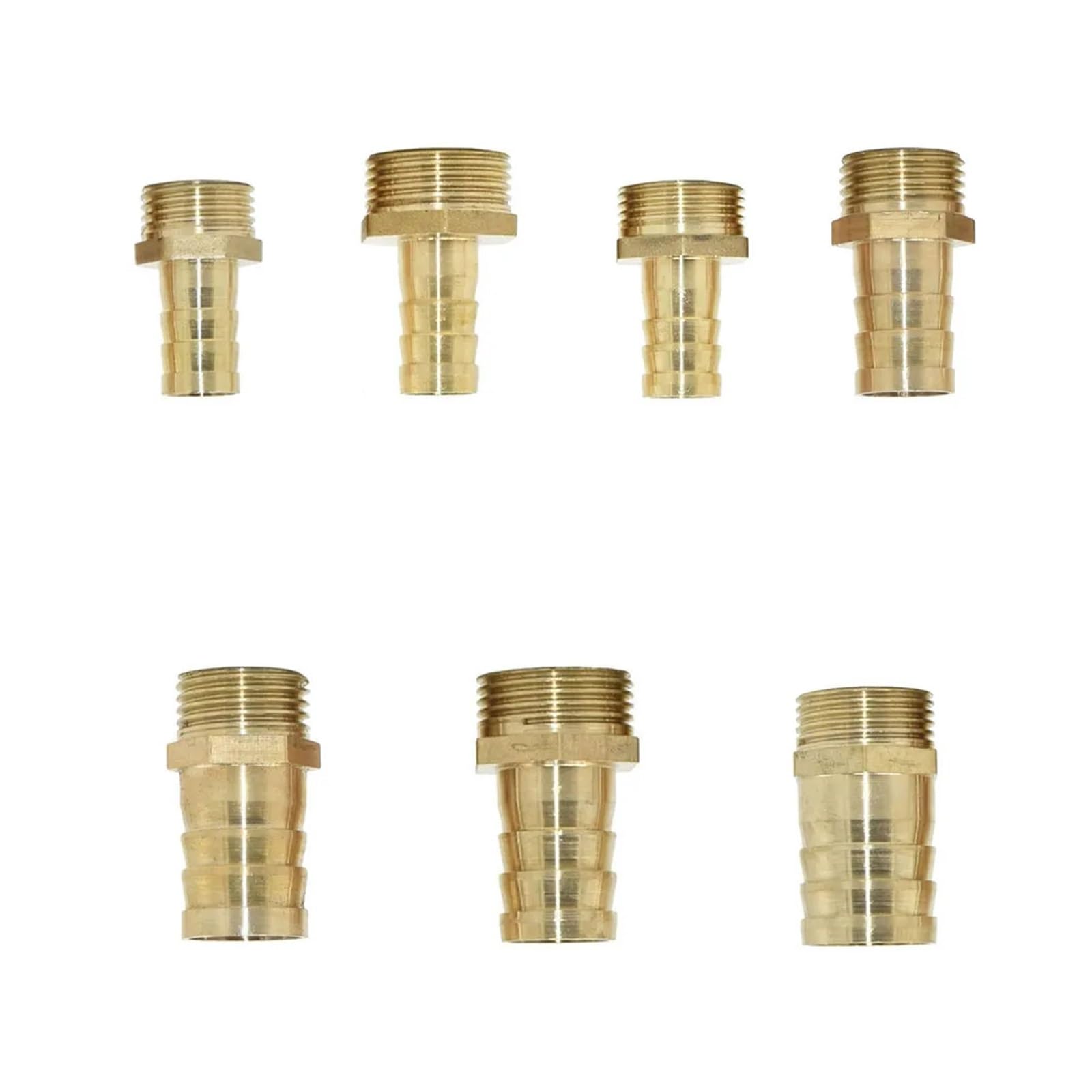 Raccordo in ottone da 14/16/19/25 mm a filettatura maschio da 1,3 cm 1,9 cm, raccordo in rame per irrigazione dell'acqua, olio e tubo dell'aria (C)
