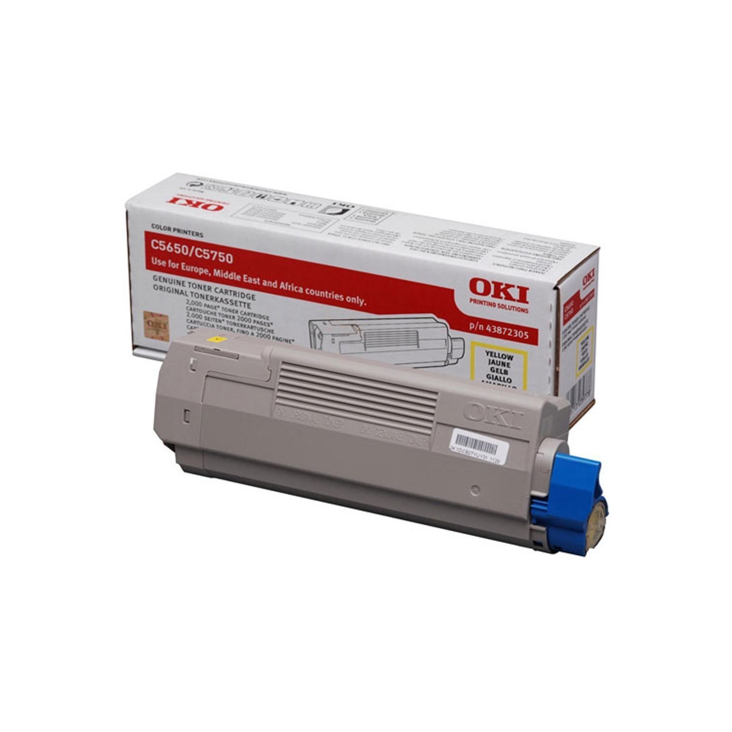 Kit de recharge toner jaune compatible pour imprimante OKI C310