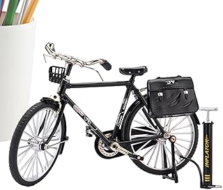 Kit DIY em escala de modelo de bicicleta - Simulação de brinquedo de bicicleta Fidget em miniatura,1/10 simulação diy brinquedo de bicicleta em miniatura, conjunto de jogo de ornamento de modelo Hunya