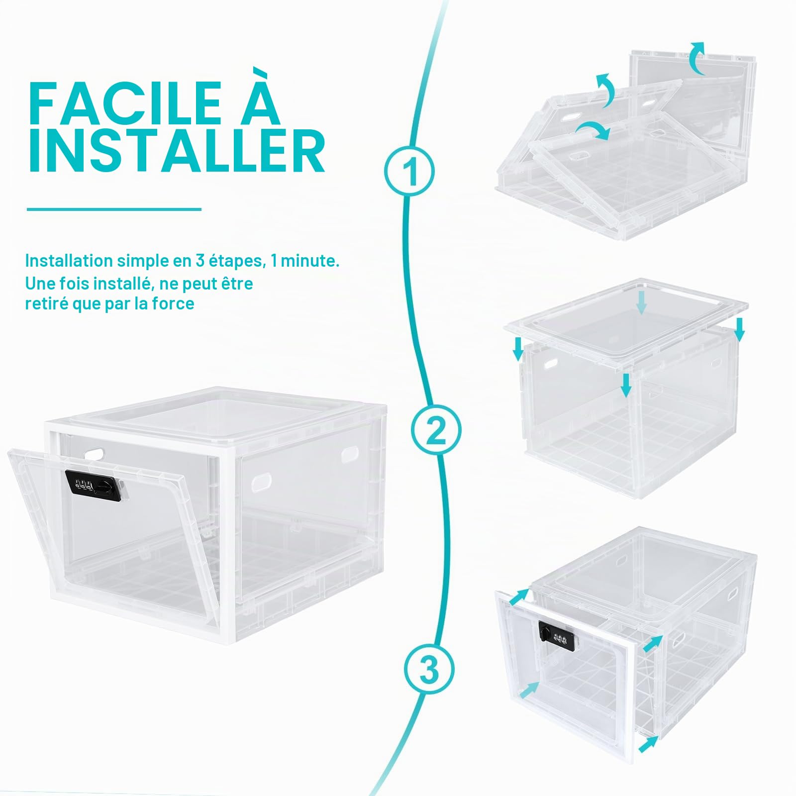 Lalifebuss Boîte à médicaments, boîte verrouillable pour réfrigérateur, boîte de sécurité alimentaire, tablette, téléphone pour la cuisine, la maison, l'école et le bureau
