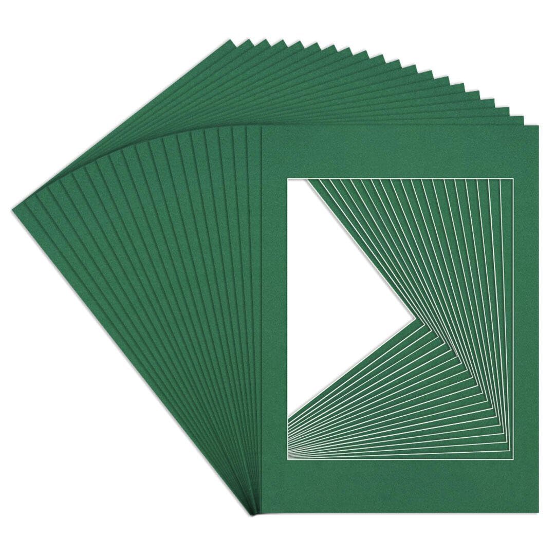 Procut Global 70x50cm Emerald Picture Mounts to Fit 50x40cm Aperture - Precision Cut Cardboard Photo Mount - Ideal for Frames, Prints, Artwork & Certificates - Sizes & Colours Available - 20 Pack โ image 1