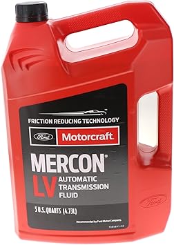 سائل ناقل الحركة الأوتوماتيكي Ford MERCON LV - XT-10-5Q3LV - إبريق سعة 5 لتر لطرازات وسنوات مختارة من سيارات Ford وLincoln وMercury