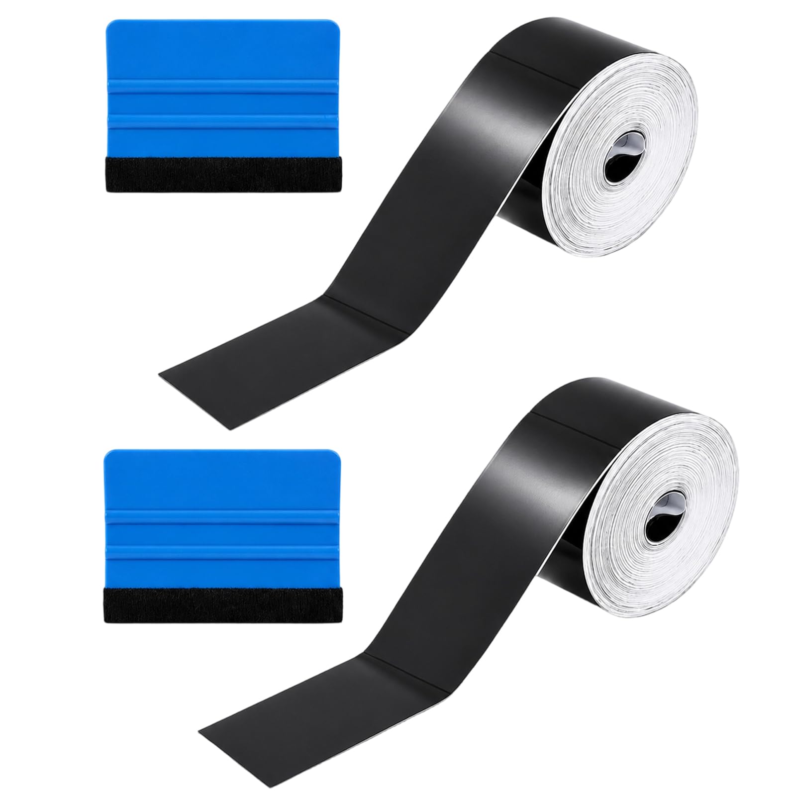 XZSKD Gloss Black Vinyl Wrap, Dechrome Tape Gloss Black, Carbon Fibre Vinyl Wrap for Cars, Black Vinyl Wrap Protective Film, 3cm x 10m Car Wrap Vinyl