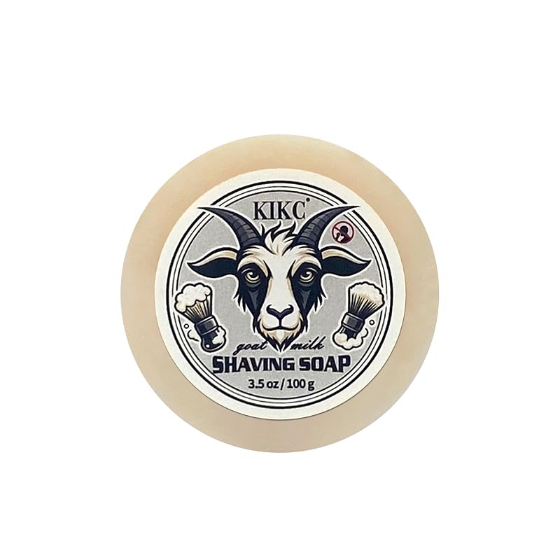 Sabonete de barbear masculino KIKC com leite de cabra e aloe vera, 100 g