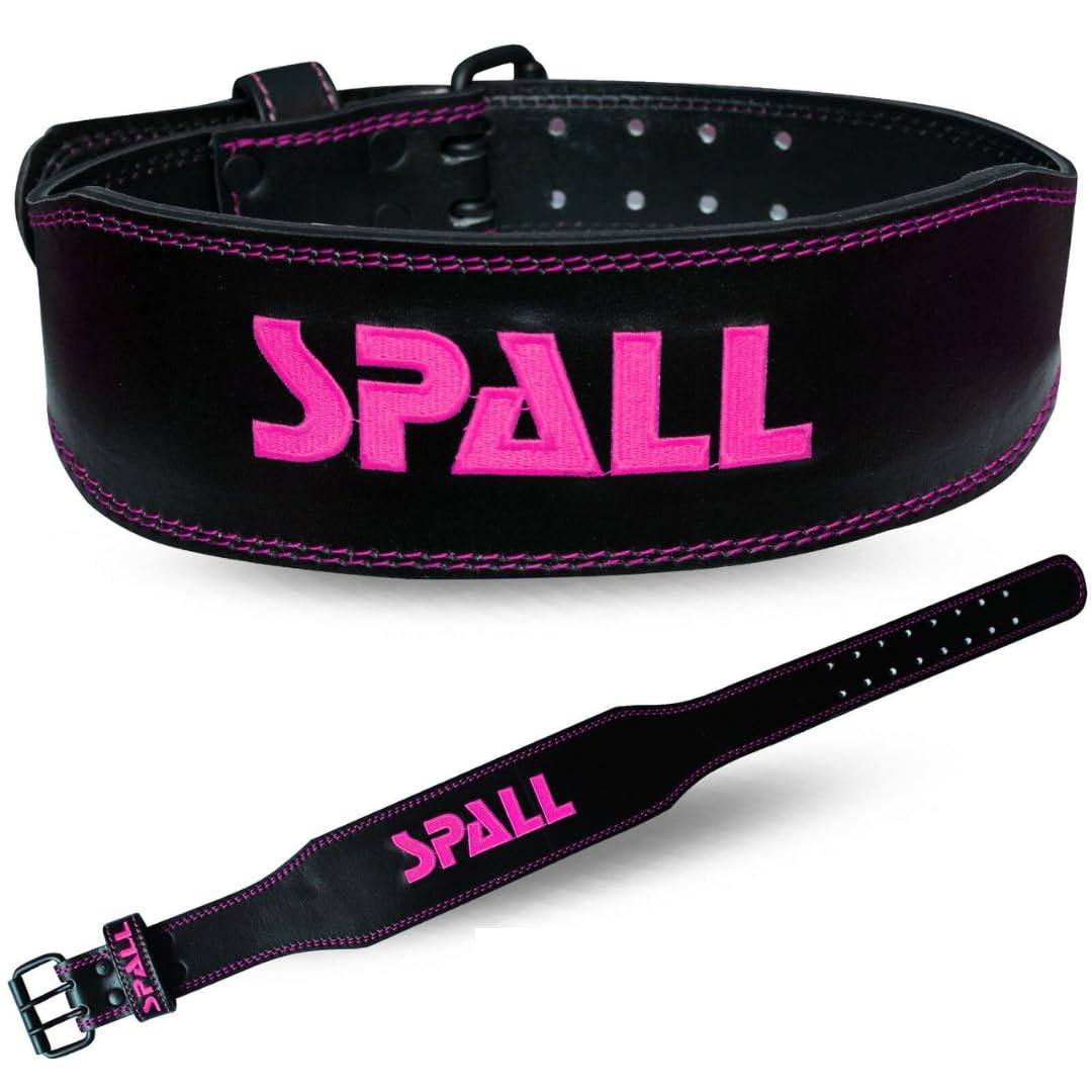 Weight Lifting Leather Belt S/M/L/XL Adjustable Home Body Waist Strength Training Squat Gym Exercise Workout Fitness Weight Lifting Equipment by SPALL