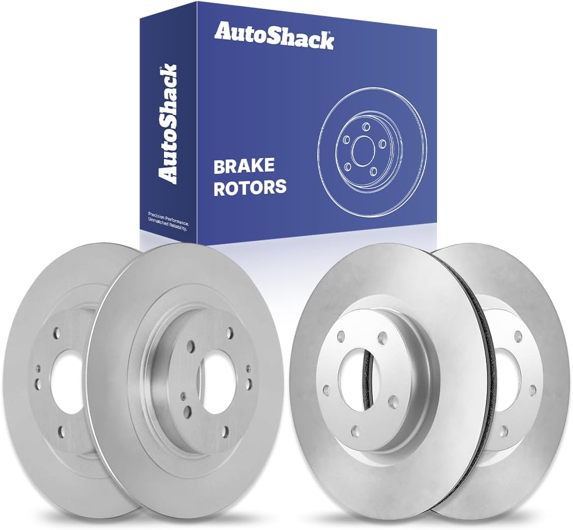 AutoShack Front Vented & Rear Solid Brake Rotors 4-PC Set Replacement for 2013-2024 Mitsubishi Outlander Sport 2014-2020 Mitsubishi Outlander