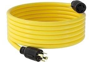 NEMA L14-30P/L14-30R Heavy Duty Generator Extension Cord, 25 Feet