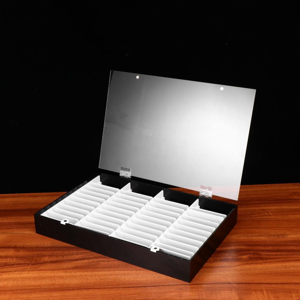 Acrylic Nail Display Stand for Color Samples, Portable Black Organizer