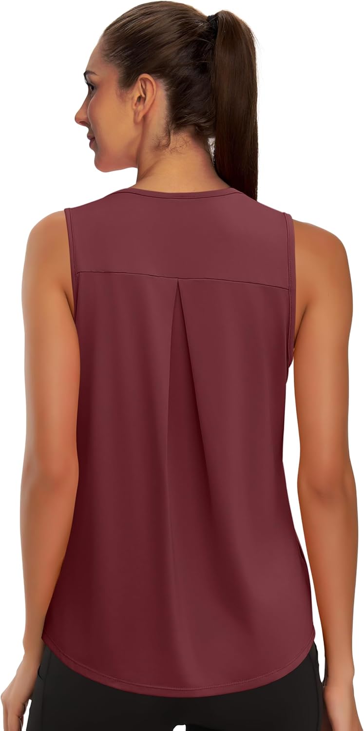 WIHOLL Workout Tops for Women Summer Athletic Tank Tops Sleeveless Shirts Beach Lightweight Gym Clothes - Image 2