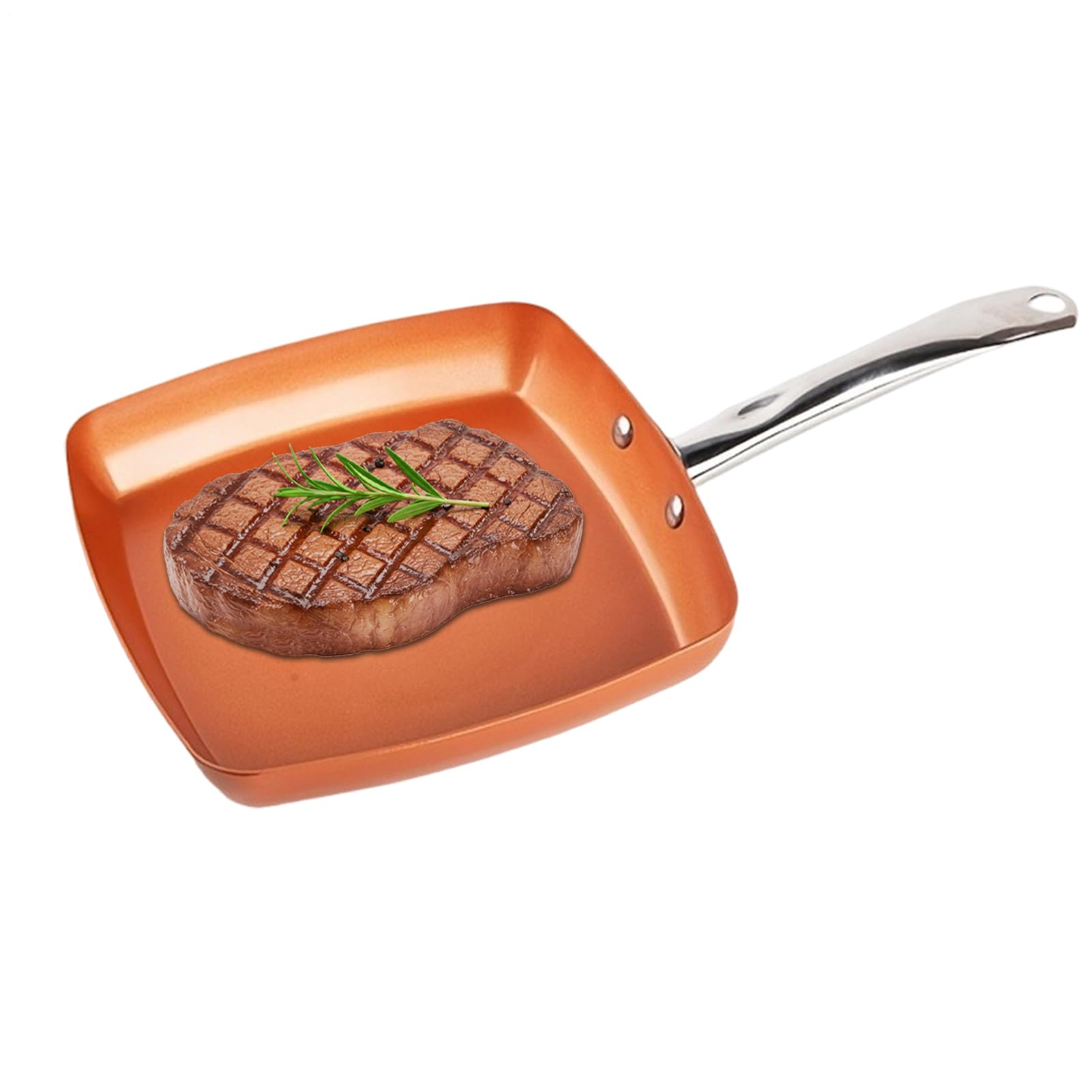 Poêle à griller antiadhésive moyenne et lavable au lave-vaisselle