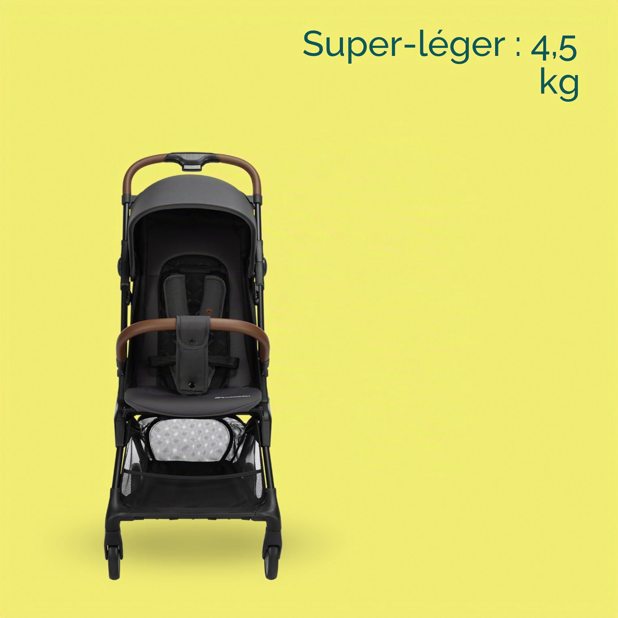 Bebeconfort Zephir Poussette compacte pour bébé de 0 à 4 ans (jusqu'à 22 kg), poussette de voyage légère (5,6 kg), compatible avec cabine d'avion, siège plat et inclinable, panier de rangement