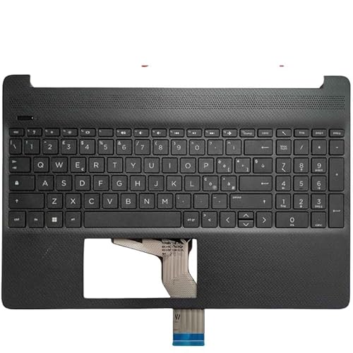 HP 15-DY 15T-DY 15-EF 15S-FQ 15S-EQ TPN-Q222 ロシア語/米国/スペイン語/ラテン語/英国ノートパソコンキーボード用 ノートパソコンパームレストケース(Black IT)
