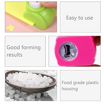 5 Pcs Paper Punch for Craft, Multiple Patterns Mini DIY Hole Puncher for Scrapbooking, Handmade Heart Foot Snowflake Note Bowknot Craft Punch Paper Shaper for Album Card Making (Color Random)